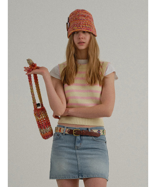 SUNDAY FRUIT MARKET（サンデーフルーツマーケット）の「W) CANDY CROPPED VEST CREAM（ベスト・レディース・その他・SMALL/MEDIUM）」の6枚目の写真