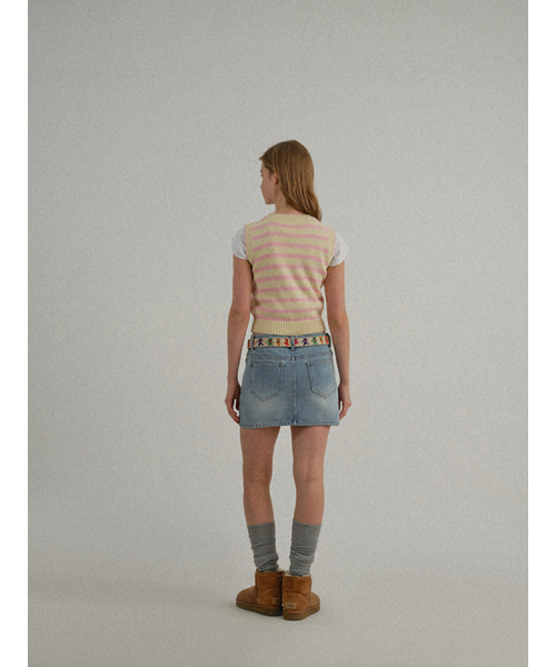 SUNDAY FRUIT MARKET（サンデーフルーツマーケット）の「W) CANDY CROPPED VEST CREAM（ベスト・レディース・その他・SMALL/MEDIUM）」の8枚目の写真