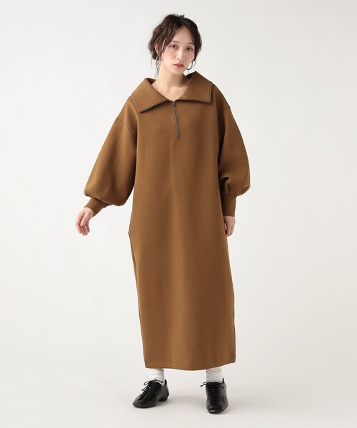 BEAMS HEART(ビームスハート)の「2WAY 襟カット ワンピース(ワンピース・レディース・ブラック/ブラウン系その他3・FREE)」の1枚目の写真