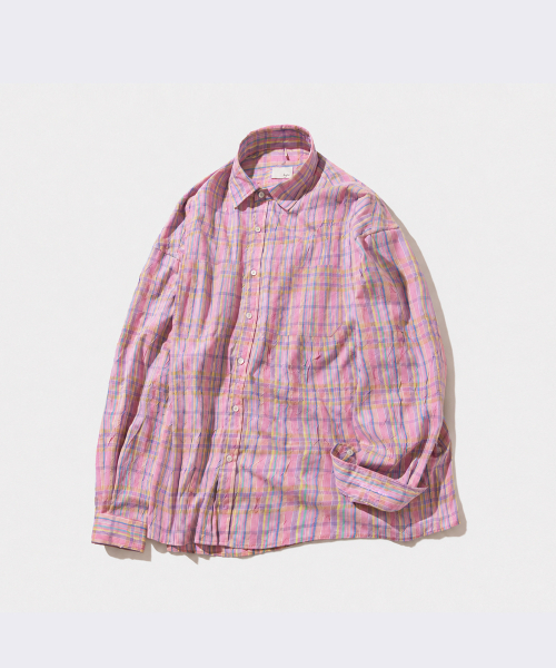 Diamond Layla(ダイアモンドレイラ)の「RE-LAUNCH - Fairy Floss Check Shirt S185(シャツ/ブラウス・メンズ・ピンク・LARGE)」の2枚目の写真