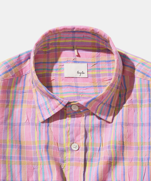 Diamond Layla(ダイアモンドレイラ)の「RE-LAUNCH - Fairy Floss Check Shirt S185(シャツ/ブラウス・メンズ・ピンク・LARGE)」の4枚目の写真