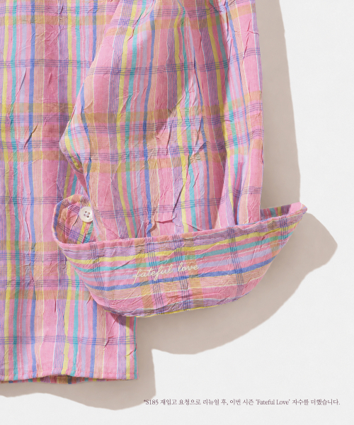 Diamond Layla(ダイアモンドレイラ)の「RE-LAUNCH - Fairy Floss Check Shirt S185(シャツ/ブラウス・メンズ・ピンク・LARGE)」の6枚目の写真