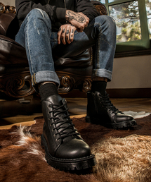 BSQT by Classy（ビーエスキューティー）の「F07 ナイロビ 7ホール ダービー ワーカー マットブラック（ブーツ）」