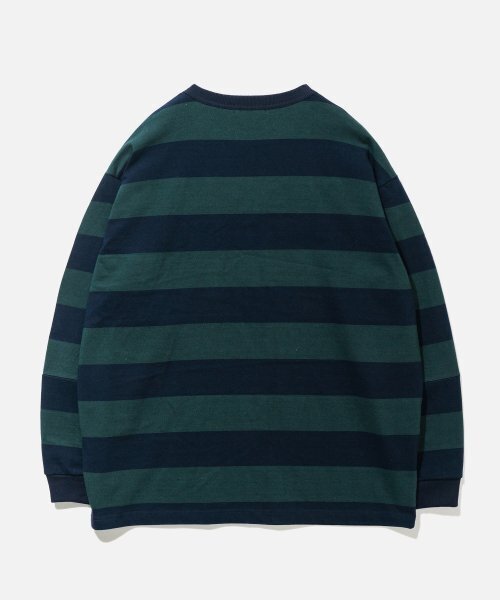 VASTIC(バスティック)の「ニューファウンドボールドストライプロングスリーブ_ブラック/カーキ(Tシャツ/カットソー・メンズ・その他・MEDIUM/LARGE)」の3枚目の写真