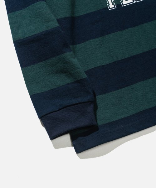 VASTIC(バスティック)の「ニューファウンドボールドストライプロングスリーブ_ブラック/カーキ(Tシャツ/カットソー・メンズ・その他・MEDIUM/LARGE)」の6枚目の写真