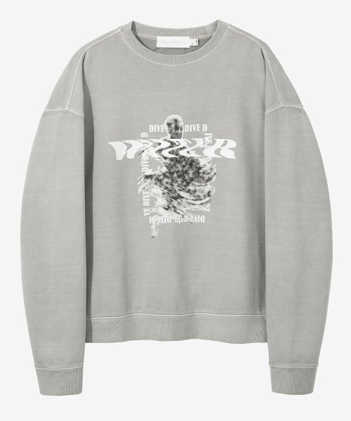SECONDMONO（セカンドモノローグ）の「ウォーターダイブピグメントスウェットシャツ[GRAY]_SETS027GRAY（スウェット・レディース・その他・LARGE/MEDIUM/SMALL）」の2枚目の写真