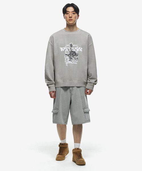 SECONDMONO（セカンドモノローグ）の「ウォーターダイブピグメントスウェットシャツ[GRAY]_SETS027GRAY（スウェット・レディース・その他・LARGE/MEDIUM/SMALL）」の3枚目の写真