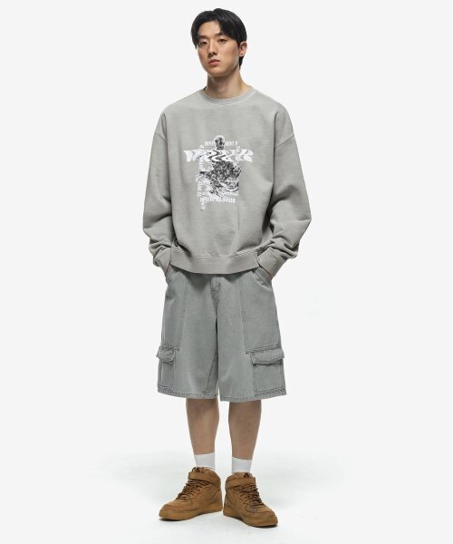 SECONDMONO（セカンドモノローグ）の「ウォーターダイブピグメントスウェットシャツ[GRAY]_SETS027GRAY（スウェット・レディース・その他・LARGE/MEDIUM/SMALL）」の4枚目の写真