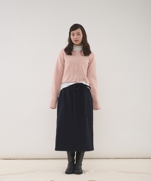 MUHET(ミュエータ)の「wool-blend tie-waist pocket skirt / ウールブレンドポケットスカート(スカート・レディース・グレー/ネイビー・LARGE/MEDIUM)」の12枚目の写真