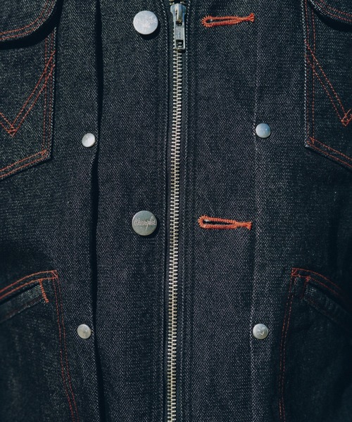 Camphor wood（カンファーウッド）の「【 Wrangler × CamphorWood 】custom 2way trucker denim jacket【124MJ×24MJZ】/ 【ラングラーコラボレーション】カスタム2WAYデニムジャケット（その他アウター・メンズ・ブラック系1・SMALL/MEDIUM/LARGE）」の12枚目の写真