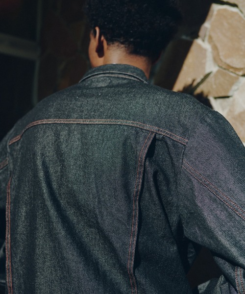 Camphor wood（カンファーウッド）の「【 Wrangler × CamphorWood 】custom 2way trucker denim jacket【124MJ×24MJZ】/ 【ラングラーコラボレーション】カスタム2WAYデニムジャケット（その他アウター・メンズ・ブラック系1・SMALL/MEDIUM/LARGE）」の17枚目の写真