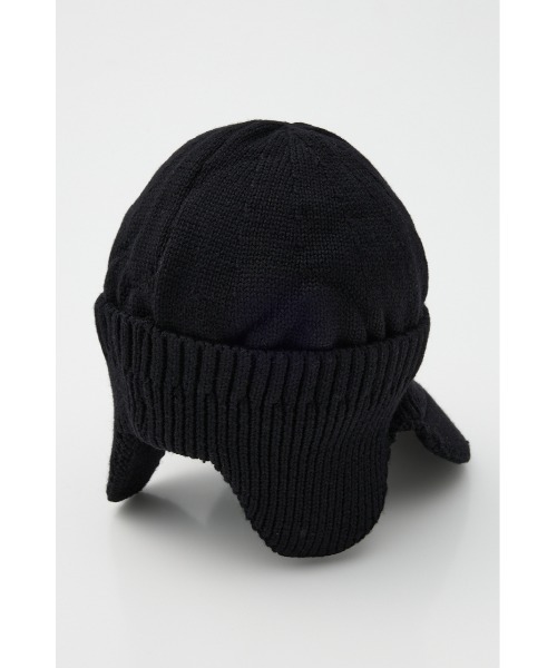 SLY（スライ）の「【2026SS新作】EAR FLAP KNIT CAP イヤーフラップ ニットキャップ 冬服 春服（ニットキャップ/ビーニー・レディース・ブラック/マルチ/杢グレー・FREE）」の7枚目の写真