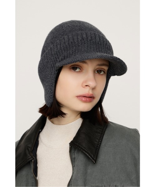 SLY（スライ）の「【2026SS新作】EAR FLAP KNIT CAP イヤーフラップ ニットキャップ 冬服 春服（ニットキャップ/ビーニー・レディース・ブラック/マルチ/杢グレー・FREE）」の12枚目の写真