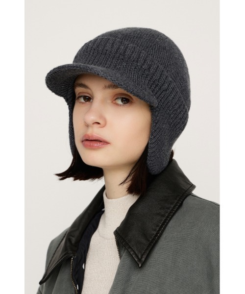 SLY（スライ）の「【2026SS新作】EAR FLAP KNIT CAP イヤーフラップ ニットキャップ 冬服 春服（ニットキャップ/ビーニー・レディース・ブラック/マルチ/杢グレー・FREE）」の20枚目の写真