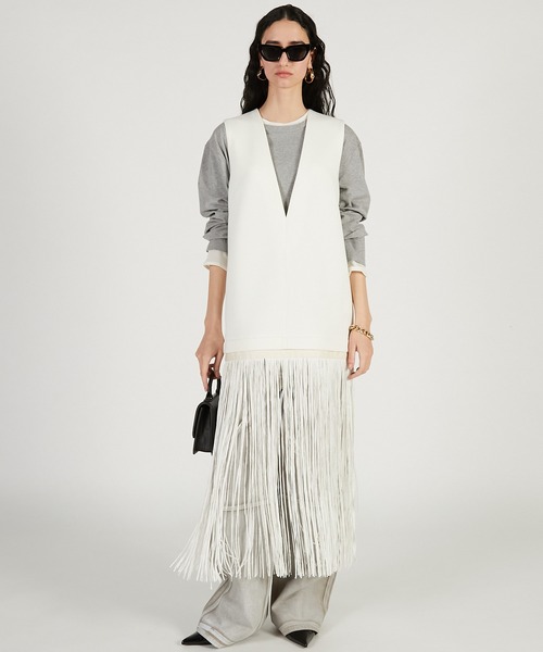 PRANK PROJECT（プランクプロジェクト）の「フリンジワンピース / Fringe One-Piece（ワンピース・レディース・ブラック/ホワイト・FREE）」の4枚目の写真