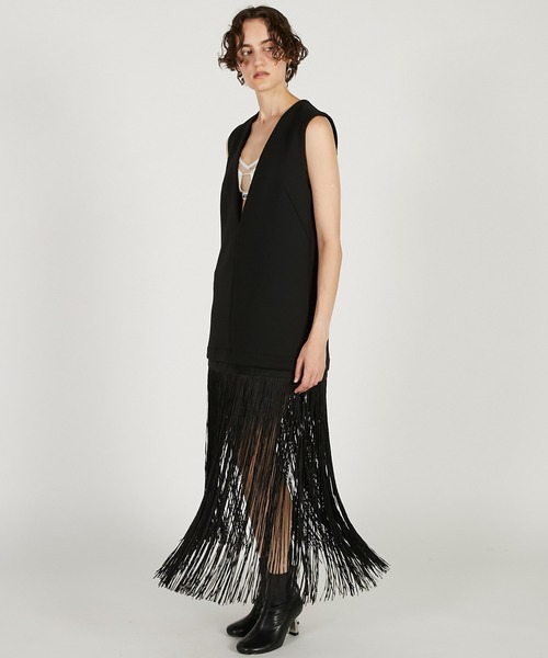 PRANK PROJECT（プランクプロジェクト）の「フリンジワンピース / Fringe One-Piece（ワンピース・レディース・ブラック/ホワイト・FREE）」の11枚目の写真