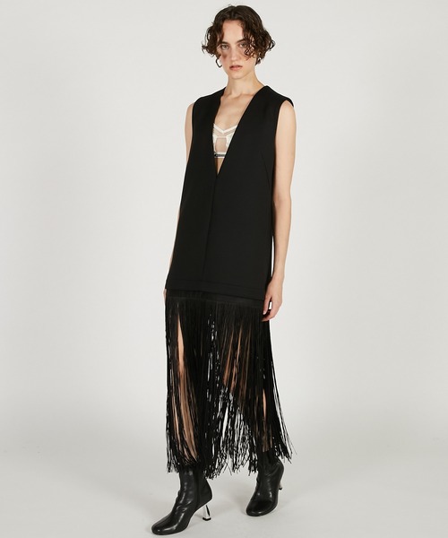 PRANK PROJECT（プランクプロジェクト）の「フリンジワンピース / Fringe One-Piece（ワンピース・レディース・ブラック/ホワイト・FREE）」の10枚目の写真