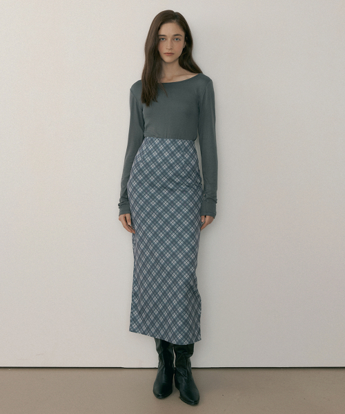 REORG(リオルグ)の「MOR CHECK LONG SKIRT MILD GRAY(スカート・レディース・その他・SMALL/MEDIUM/LARGE)」の3枚目の写真