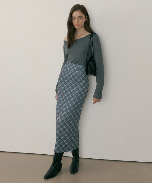 REORG(リオルグ)の「MOR CHECK LONG SKIRT MILD GRAY(スカート・レディース・その他・SMALL/MEDIUM/LARGE)」の4枚目の写真