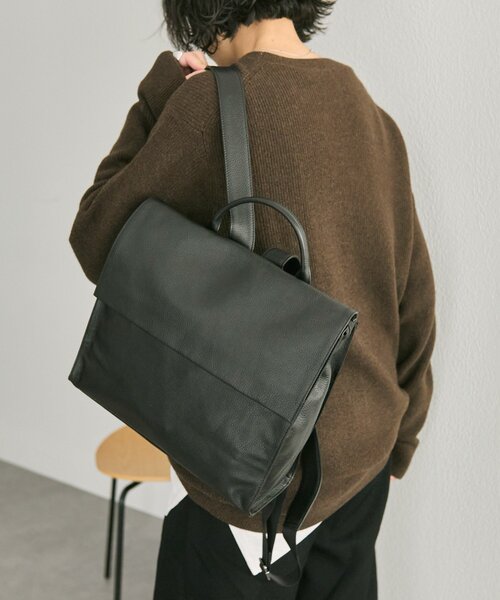 本革/A4サイズ対応》レザーフラップリュック（バックパック/リュック