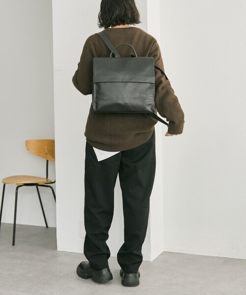 本革/A4サイズ対応》レザーフラップリュック（バックパック/リュック