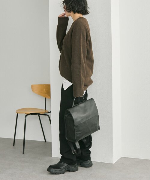 本革/A4サイズ対応》レザーフラップリュック（バックパック/リュック