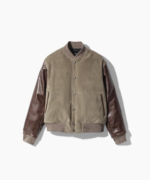 ANDROS(アンドロス)の「Corduroy Calf Leather Crop Down Jumper (Grayish Khaki)(ダウンジャケット/コート・メンズ・その他・LARGE/X-LARGE)」の3枚目の写真