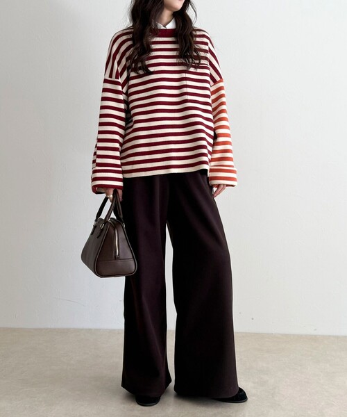 GEVACO(ゲバコ)の「【GEVACO/ゲバコ】ウールライクイージーパンツ(その他パンツ・レディース・ブラウン/ライトグレー/ブラック・38)」の4枚目の写真