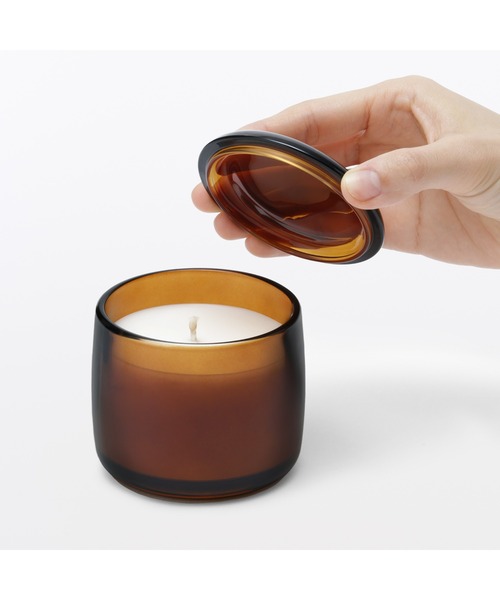 キャンドルディッシュ フレグランスキャンドル ウッディ L（キャンドル）｜無印良品（ムジル