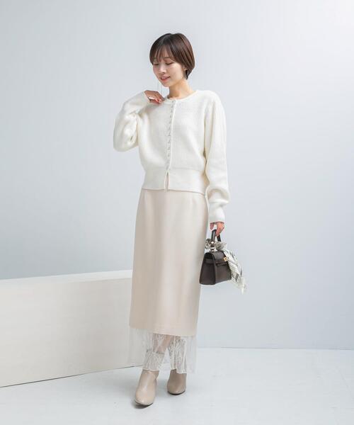 URBAN RESEARCH ROSSO WOMEN(アーバンリサーチ ロッソ)の「『WEB限定』ボタンデザインニットプルオーバー(カーディガン/ボレロ・レディース・グレー/ホワイト/ピンク・FREE)」の9枚目の写真