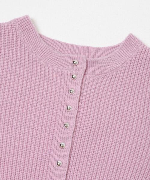URBAN RESEARCH ROSSO WOMEN(アーバンリサーチ ロッソ)の「『WEB限定』ボタンデザインニットプルオーバー(カーディガン/ボレロ・レディース・グレー/ホワイト/ピンク・FREE)」の15枚目の写真