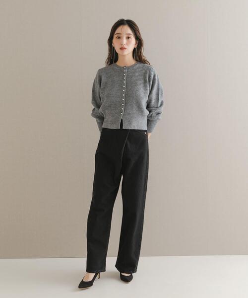 URBAN RESEARCH ROSSO WOMEN(アーバンリサーチ ロッソ)の「『WEB限定』ボタンデザインニットプルオーバー(カーディガン/ボレロ・レディース・グレー/ホワイト/ピンク・FREE)」の18枚目の写真
