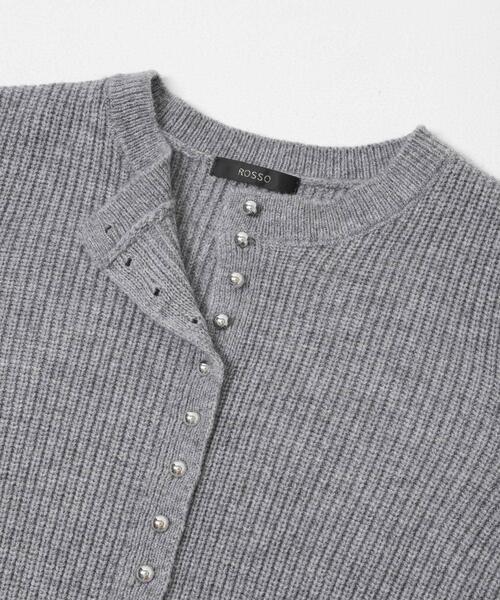 URBAN RESEARCH ROSSO WOMEN（アーバンリサーチ　ロッソ）の「ボタンデザインニットプルオーバー（カーディガン/ボレロ・レディース・グレー/ホワイト/ピンク・FREE）」の20枚目の写真