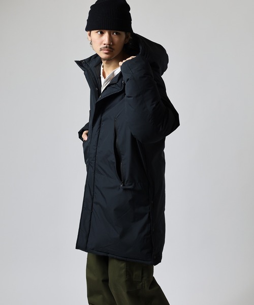 Ree&Mee(リーアンドミー)の「Ree&Mee 撥水加工 防風フィルム加工 中綿 サイドスリット釦付き モンスターコート アウター ベンチコート(ダウンジャケット/コート・メンズ・ブラック/ネイビー・M/LL/L)」の9枚目の写真
