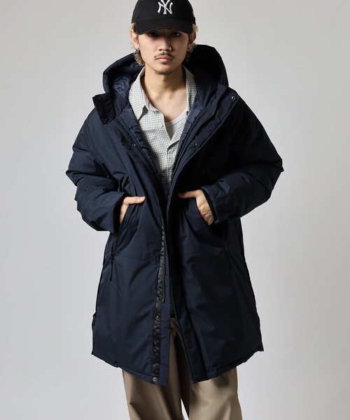 Ree&Mee(リーアンドミー)の「Ree&Mee 撥水加工 防風フィルム加工 中綿 サイドスリット釦付き モンスターコート アウター ベンチコート(ダウンジャケット/コート・メンズ・ブラック/ネイビー・M/LL/L)」の16枚目の写真