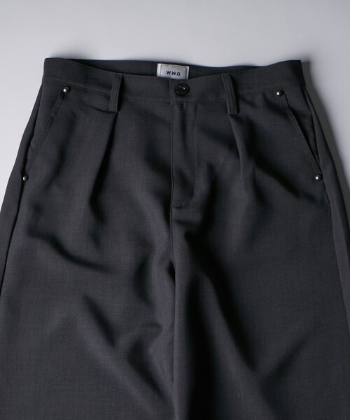 WHO'S WHO gallery（フーズフーギャラリー）の「ヘヴィトロピカルセットアップスラックス（スラックス・メンズ・ブラック/チャコールグレー・FREE）」の2枚目の写真