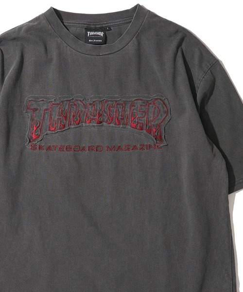 THRASHER(スラッシャー)の「【THRASHER / スラッシャー】ピグメント ダメージアップリケ クルーネックTシャツ(Tシャツ/カットソー・メンズ・グレー系1/サックスブルー/グレー系2/ピンク/ブラウン/グレー・LARGE/MEDIUM/X-LARGE)」の3枚目の写真