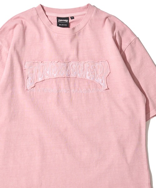 THRASHER(スラッシャー)の「【THRASHER / スラッシャー】ピグメント ダメージアップリケ クルーネックTシャツ(Tシャツ/カットソー・メンズ・グレー系1/サックスブルー/グレー系2/ピンク/ブラウン/グレー・LARGE/MEDIUM/X-LARGE)」の6枚目の写真