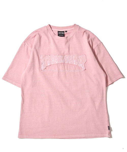 THRASHER(スラッシャー)の「【THRASHER / スラッシャー】ピグメント ダメージアップリケ クルーネックTシャツ(Tシャツ/カットソー・メンズ・グレー系1/サックスブルー/グレー系2/ピンク/ブラウン/グレー・LARGE/MEDIUM/X-LARGE)」の14枚目の写真