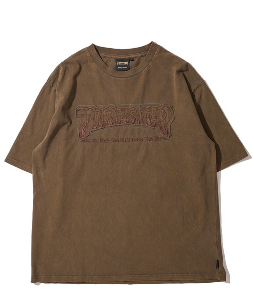 THRASHER(スラッシャー)の「【THRASHER / スラッシャー】ピグメント ダメージアップリケ クルーネックTシャツ(Tシャツ/カットソー・メンズ・グレー系1/サックスブルー/グレー系2/ピンク/ブラウン/グレー・LARGE/MEDIUM/X-LARGE)」の10枚目の写真