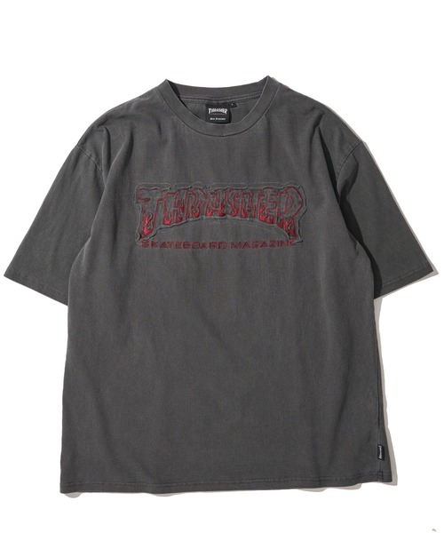 THRASHER(スラッシャー)の「【THRASHER / スラッシャー】ピグメント ダメージアップリケ クルーネックTシャツ(Tシャツ/カットソー・メンズ・グレー系1/サックスブルー/グレー系2/ピンク/ブラウン/グレー・LARGE/MEDIUM/X-LARGE)」の8枚目の写真