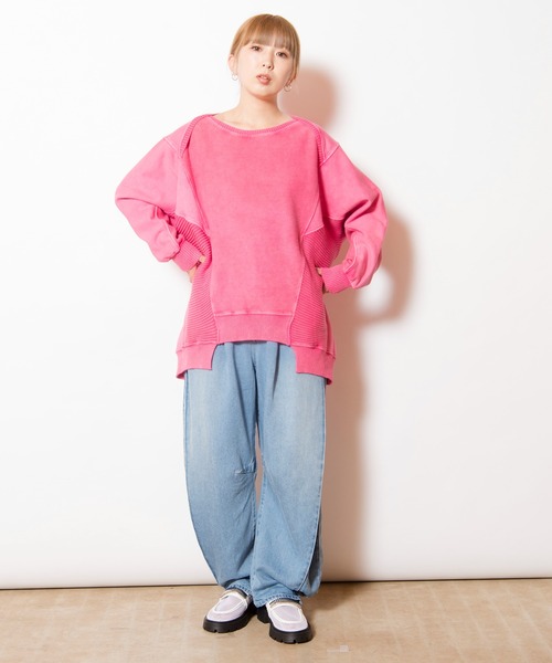 OSMOSIS（オズモーシス）の「セルロースデニムタックパンツ（デニムパンツ・レディース・ライトブルー/ブラック/ブルー・2/1）」の15枚目の写真