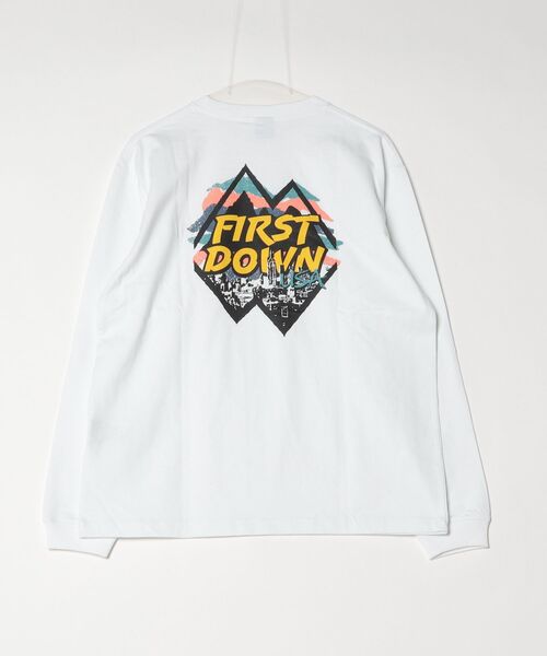 FIRST DOWN(ファーストダウン)の「グラフィック ロングスリーブ ティー(Tシャツ/カットソー・メンズ・ホワイト/チャコールグレー・L/M/XL)」の7枚目の写真
