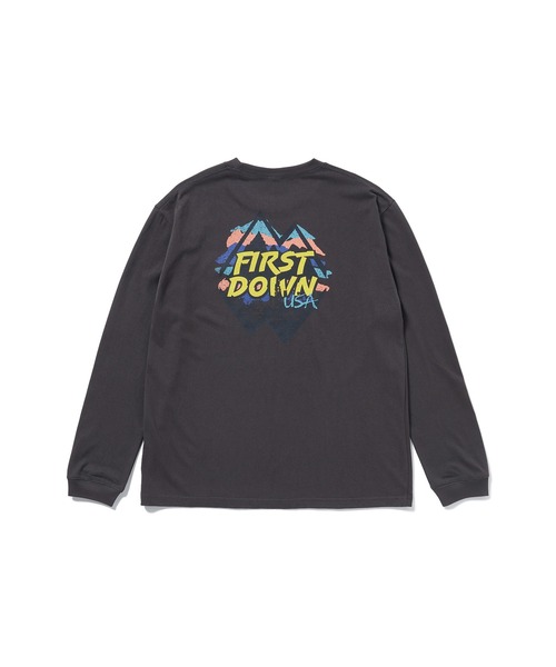 FIRST DOWN(ファーストダウン)の「グラフィック ロングスリーブ ティー(Tシャツ/カットソー・メンズ・ホワイト/チャコールグレー・L/M/XL)」の3枚目の写真