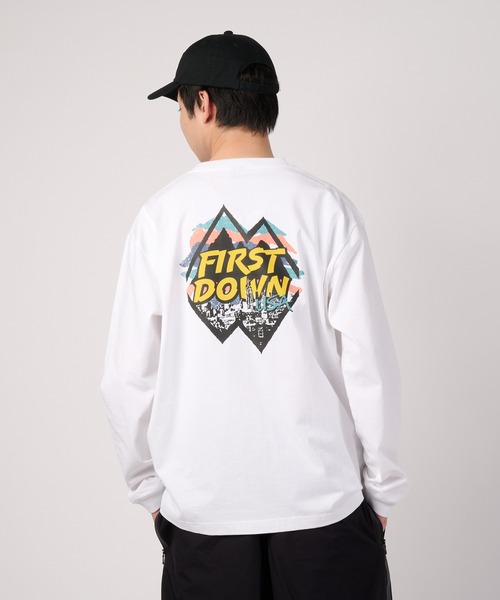 FIRST DOWN(ファーストダウン)の「グラフィック ロングスリーブ ティー(Tシャツ/カットソー・メンズ・ホワイト/チャコールグレー・L/M/XL)」の9枚目の写真