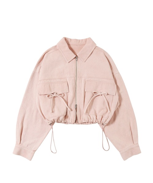 PHILLY（フィリー）の「リボンポケットジャケット（ブルゾン・レディース・ピンク/ブラック・FREE）」の14枚目の写真