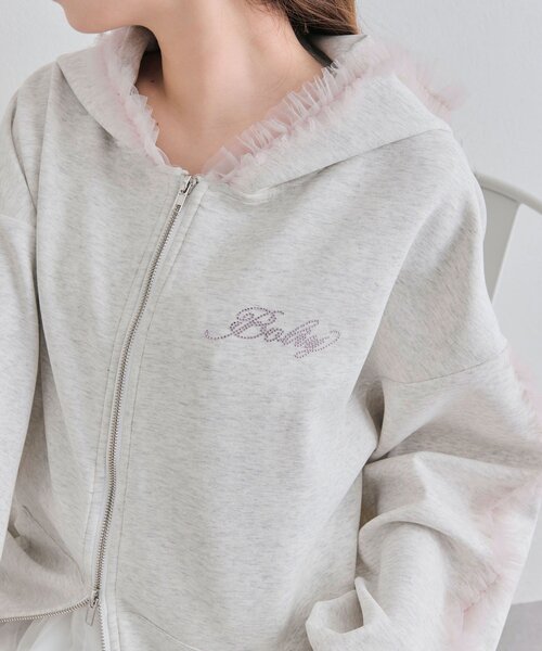 OLIVE des OLIVE（オリーブデオリーブ）の「チュールフリルパーカー 