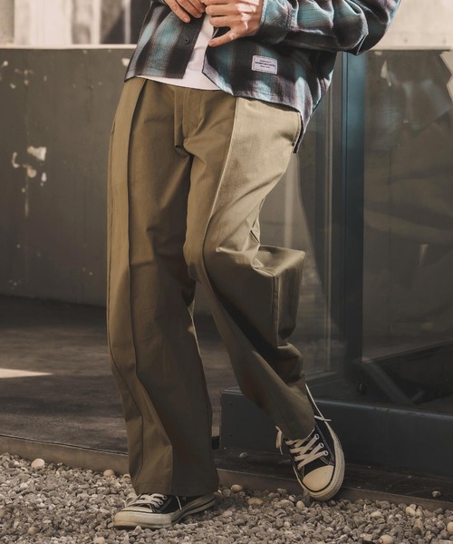 WONDER WALL MOTEL(ワンダーウォールモーテル)の「mp14445-CHINO PANTS チノパンツ(26SSPT002)(チノパンツ・メンズ・カーキ/ブラック/ベージュ・XL/L/M/S)」の1枚目の写真
