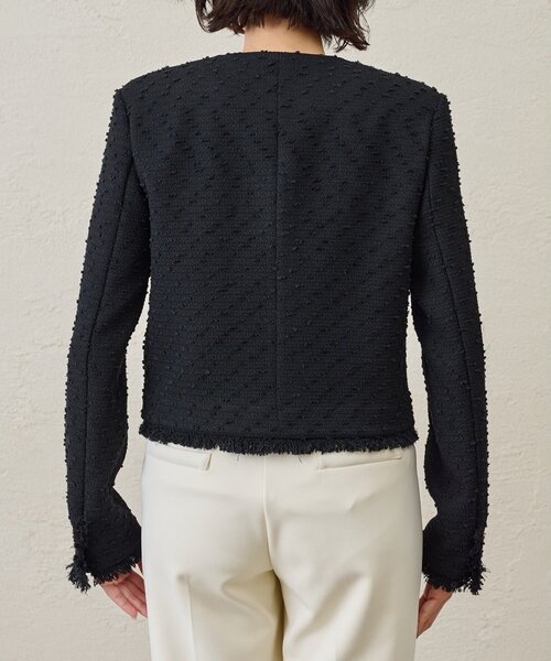 Whim Gazette(ウィムガゼット)の「ネップツイードリボンジャケット(その他アウター・レディース・ブラック・FREE)」の18枚目の写真