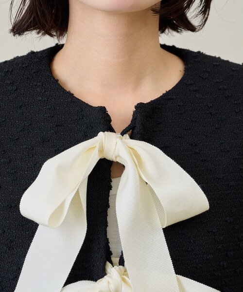 Whim Gazette(ウィムガゼット)の「ネップツイードリボンジャケット(その他アウター・レディース・ブラック・FREE)」の19枚目の写真